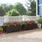 PE Rattan Wicker Raised Garden Bed Planter Box with Wheels and Liner